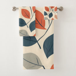 秋カラフルの葉型 バスタオルセット