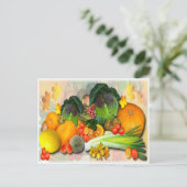 秋カラフルの野菜 ポストカード (スタンド正面)