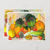 秋カラフルの野菜 ポストカード (正面/裏面)