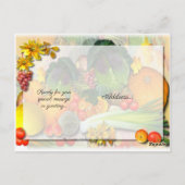 秋カラフルの野菜 ポストカード (裏面)