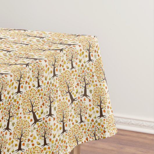 秋カラフルの離れ木感謝祭の装飾 テーブルクロス (インサイチュ)