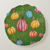 秋カラフルアートランタンラウンドピロー ラウンドクッション (裏面)