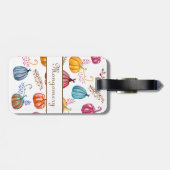 秋カラフルカボチャ名前をカスタムするラゲッジタグ ラゲッジタグ (裏面横)