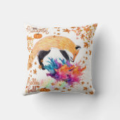 秋カラフルキツネ クッション (裏面)