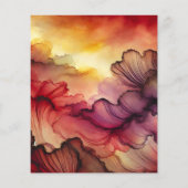 秋カラフルサンセットアルコールインクスクラップブック紙 (裏面)