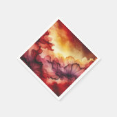 秋カラフルサンセットアルコールインクデカップ紙 スタンダードカクテルナプキン (角)