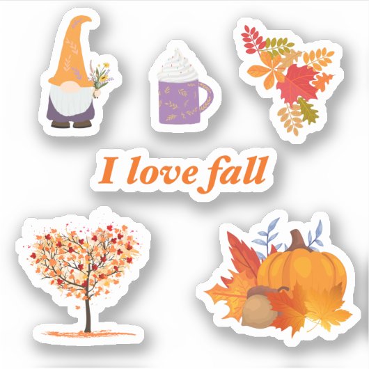 秋カラフルシール シール (正面)