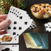 秋カラフルリーフ写真、緑の黄色の茶色 トランプ (インサイチュ)