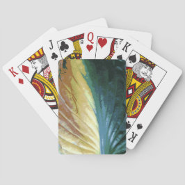 秋カラフルリーフ写真、緑の黄色の茶色 トランプ