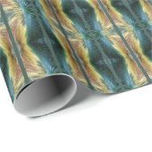 秋カラフルリーフ写真、緑の黄色の茶色 ラッピングペーパー (ロールコーナー)