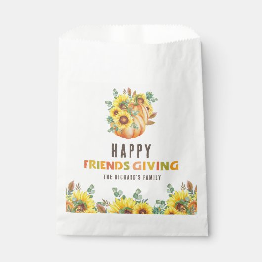 秋カラフルヴィービーサンクスギビングディナーパーティー フェイバーバッグ (正面)