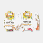 秋カラフルヴィービーサンクスギビングディナーパーティー フェイバーボックス (折り畳みなし)