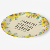 秋カラフルヴィービーサンクスギビングディナーパーティー ペーパープレート (アングル)