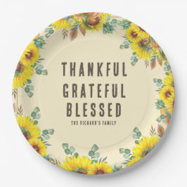 秋カラフルヴィービーサンクスギビングディナーパーティー ペーパープレート