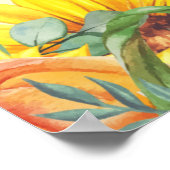 秋カラフルヴィービーサンクスギビングディナーパーティー ポスター (角)