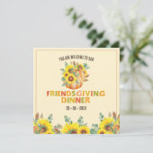 秋カラフルヴィービーサンクスギビングディナーパーティー 招待状 (スタンド正面)