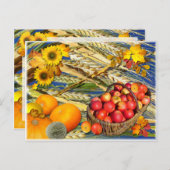秋カラフル収穫 ポストカード (正面/裏面)