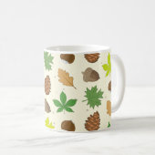 秋カラフル季 – 自然模様 コーヒーマグカップ (正面右)
