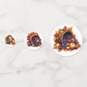 秋カラフル感謝用脱毛症アレンジメント コンフェッティ (裏面)