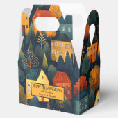 秋カラフル感謝贈与用ギフトボックス フェイバーボックス (オープン)