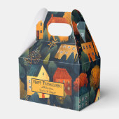 秋カラフル感謝贈与用ギフトボックス フェイバーボックス (正面サイド)