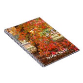 秋カラフル木ノートブパーソナライズされたック ノートブック (右側)