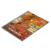 秋カラフル木ノートブパーソナライズされたック ノートブック (左側)