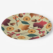 秋カラフル模様 ペーパープレート (アングル)