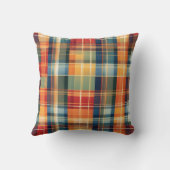 秋カラフル秋の格子戸プリント クッション (裏面)