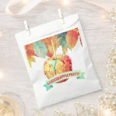 秋カラフル秋の砂糖漬けアップルパーティー フェイバーバッグ (クリップ留めされた状態)