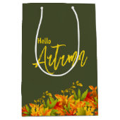 秋カラフル秋の秋の離れ抱き枕 ミディアムペーパーバッグ (正面)