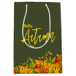 秋カラフル秋の秋の離れ抱き枕 ミディアムペーパーバッグ