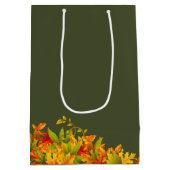 秋カラフル秋の秋の離れ抱き枕 ミディアムペーパーバッグ (裏面)