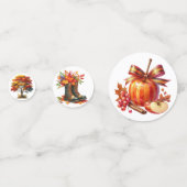 秋カラフル秋をテーマにしたシーン コンフェッティ (裏面)