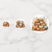 秋カラフル秋をテーマにしたシーン コンフェッティ (正面)