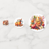 秋カラフル秋をテーマにしたシーン コンフェッティ (裏面)