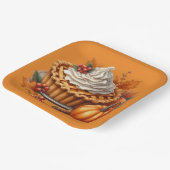 秋カラフル秋をテーマにしたシーン ペーパープレート (傾斜あり)