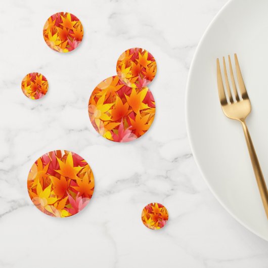 秋カラフル秋感謝祭のテーブル紙吹雪 コンフェッティ (グループ)