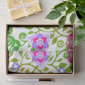 秋カラフル花渦巻形の柄ニース 薄葉紙 (ギフト)