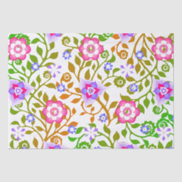 秋カラフル花渦巻形の柄ニース 薄葉紙