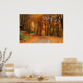 秋カラフル路 ポスター (キッチン)