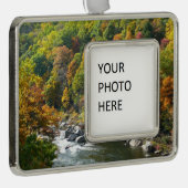 秋カラーアットオヒオピレ州パーク シルバープレートフレームオーナメント (右)
