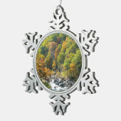 秋カラーアットオヒオピレ州パーク スノーフレークピューターオーナメント (右)