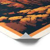 秋カラーオンザコロラドリバーグラフィックアート ポスター (角)