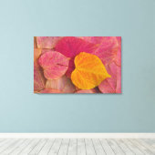 秋カラーオンフォレストパンシーレッドブド落ちた キャンバスプリント (インサイチュ (ウッドフロア))