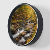 秋カラージェファーソンブルック |白い山 壁時計 (傾斜)