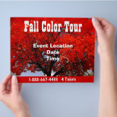 秋カラーツアーハロウィーンイベント秋イベントフライヤー チラシ (手)