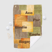 秋カラーブロックゴルフ用語タオル ゴルフタオル (インサイチュ)