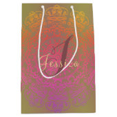 秋カラーマンダラモノグラム抱き枕 ミディアムペーパーバッグ (正面)