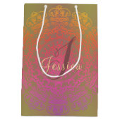 秋カラーマンダラモノグラム抱き枕 ミディアムペーパーバッグ (裏面)